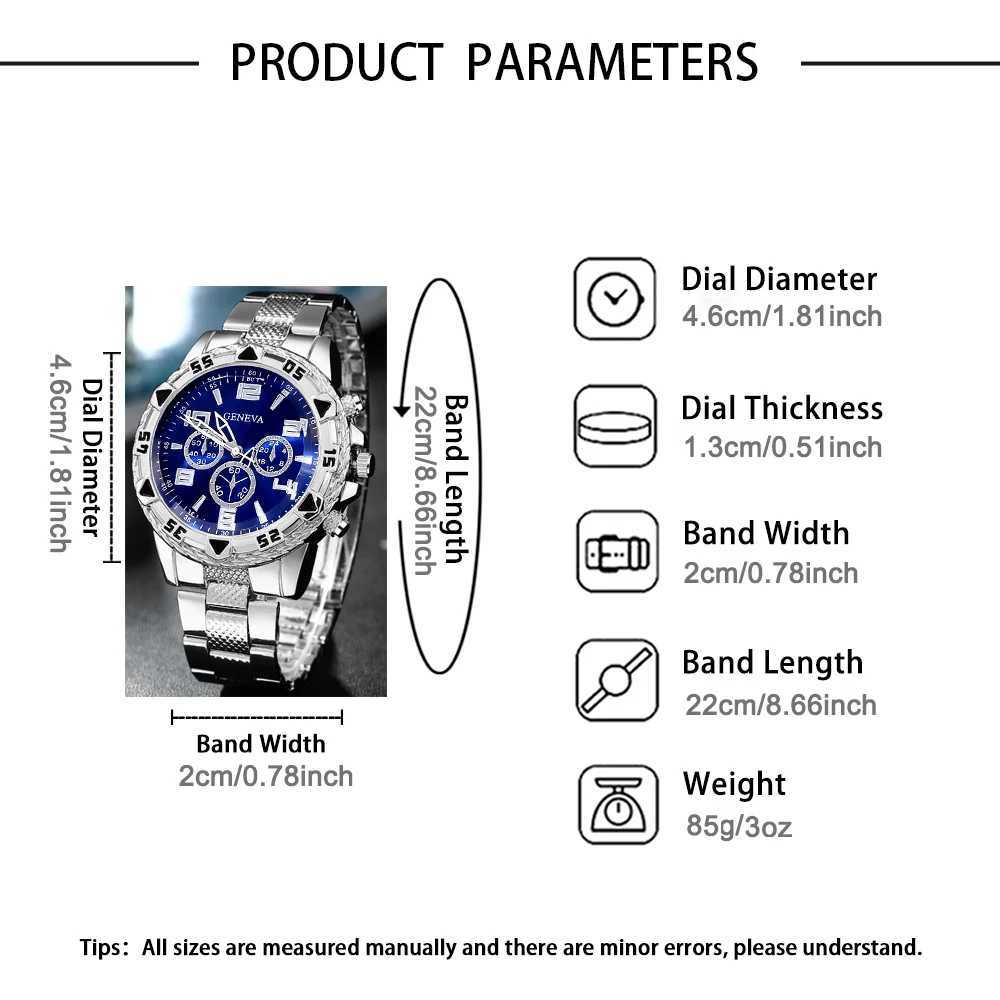 Mens Foreign Trade Watch Mens Large Dial Quartz Sports Square Watches For Mens Glowing Watch Set Y251212