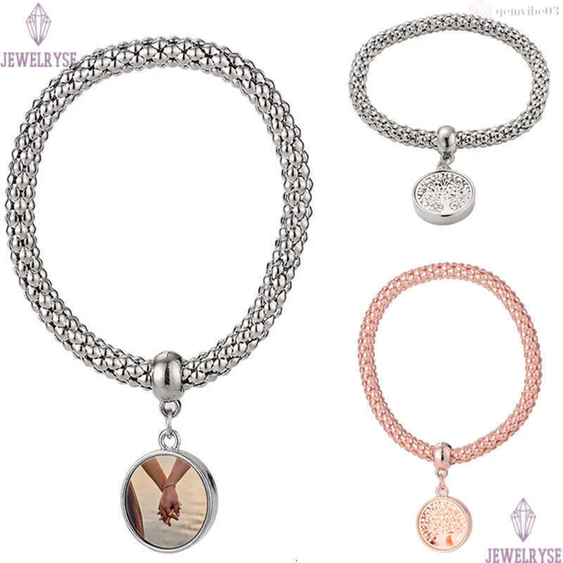 DIY sublimation blank bracelets desinger for woman mens transfer printing alloy round silver rose gold bracelet couples valentines day souvenir family