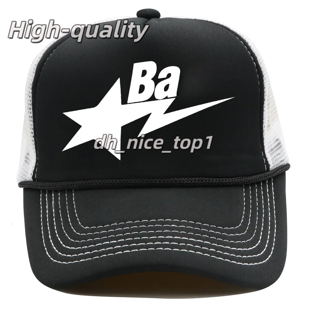 2025 High Quality Fashion Ball Bapeity Caps Designer Truck Caps Summer Casual High Street Letter Printed Sun Hat Breathable Mesh Baseball Cap For Men Unisex b4c
