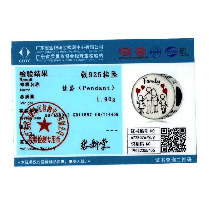WOSTU 925 Sterling Sier Family Charm Plated Platinum Beads Fit Bracelet Pendant Mother DIY Jewelry Y251212