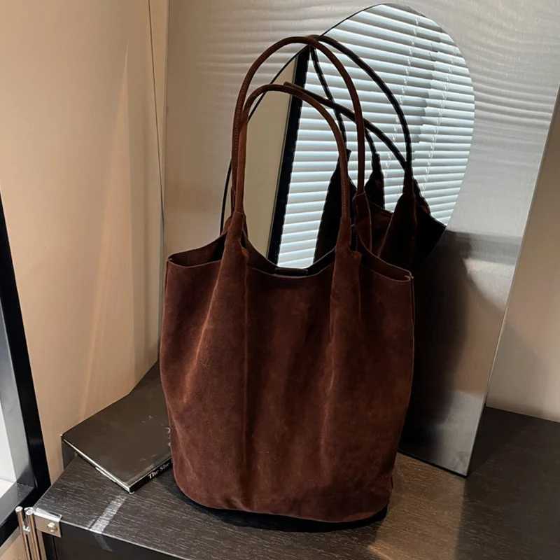 Suede Sewing Thread Wens Shoder Bags Casual Versatile Solid High Capacity Handbag Tote Y251211
