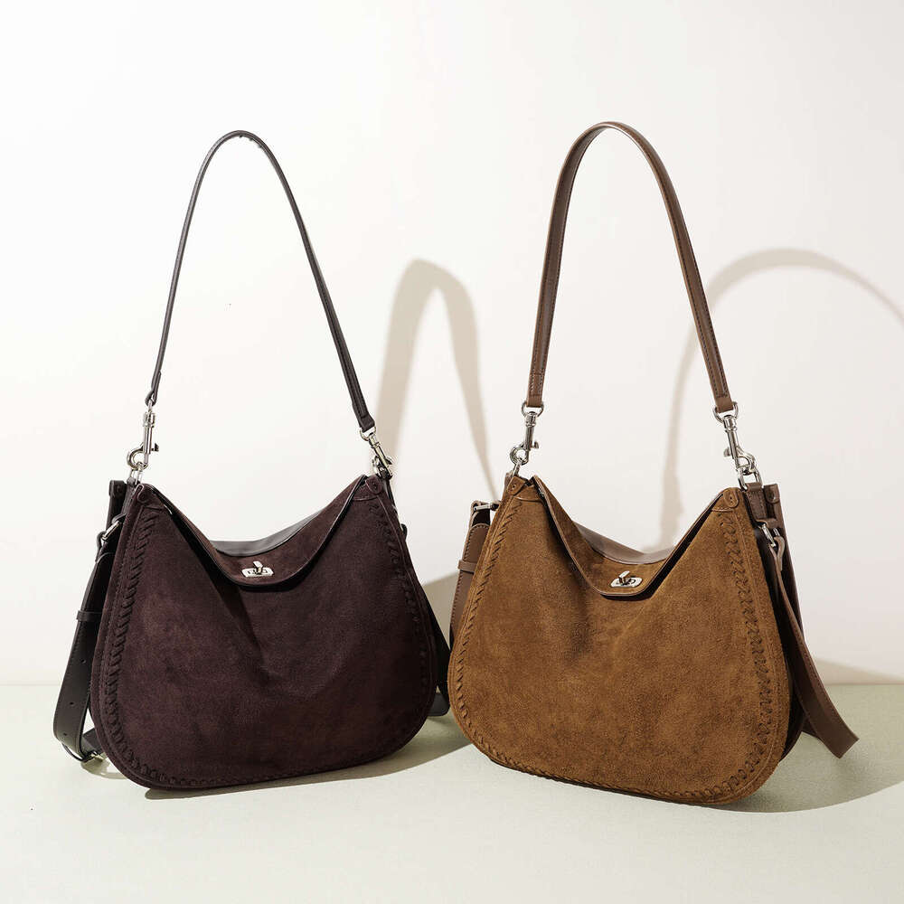 Luxury Bag Designer Shoulder Bags Totes Hobo New Niche Design Matte Cowhide Crossbody Saddle Bag Autumn Winter Large Capacity Handbag For Women