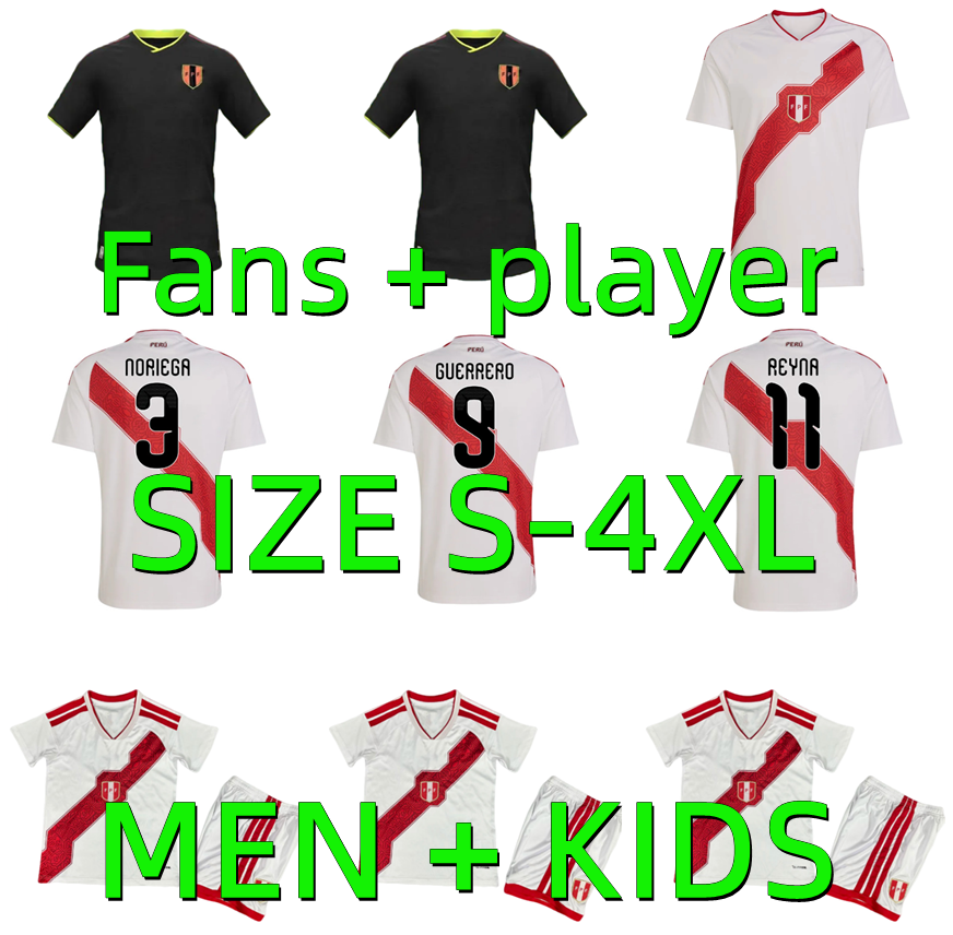 XXXL 4XL 2026 2027 Peru soccer jerseys 25 26 27 YOTUN Inga REYNA GUERRERO La Bicolor Seleccion football shirt player version MEN KIDS KIT