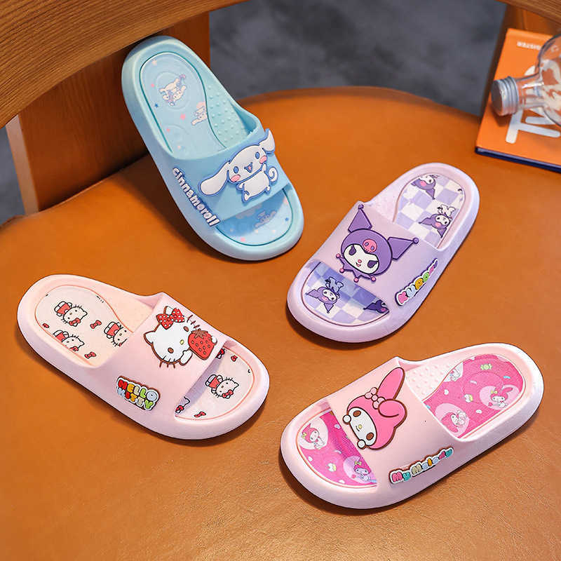 Sanrio Children's slippers - flip-flops - Indoor home use - Anti-slip - Girls and boys - Single style - Cartoon characters - Kitty H251212