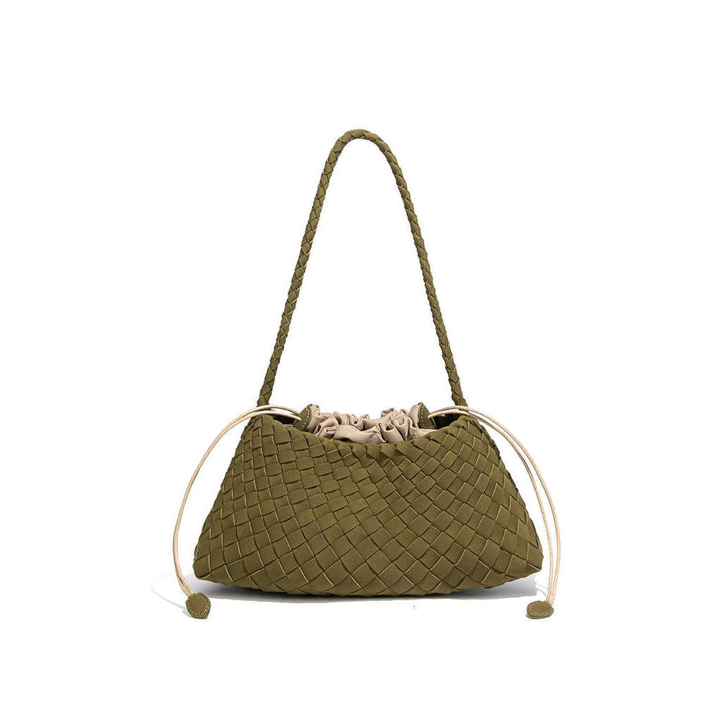 Designer dragon diffusion woven top layer cowhide hot womens french basket handmade leather tote bag shoulder 240723