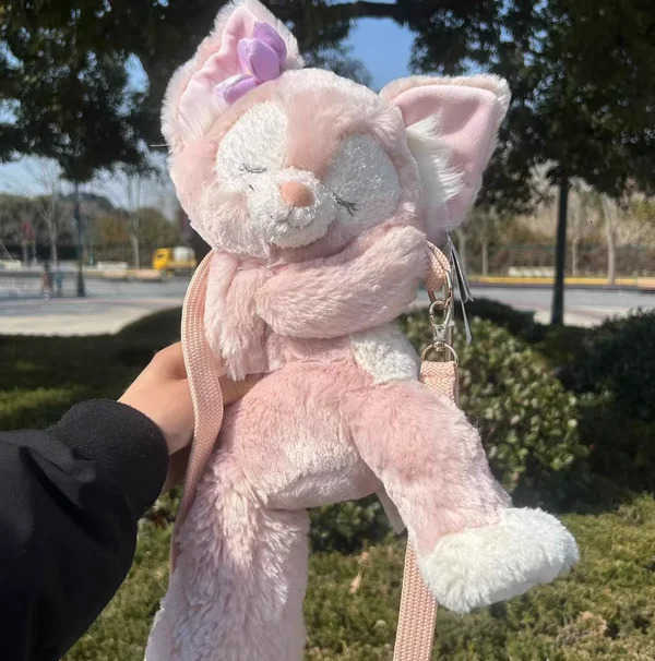 Disney 2024 authentic Marie Lucifer Cheshire cat Linabell plush shoulder bag shanghai disneyland H251212