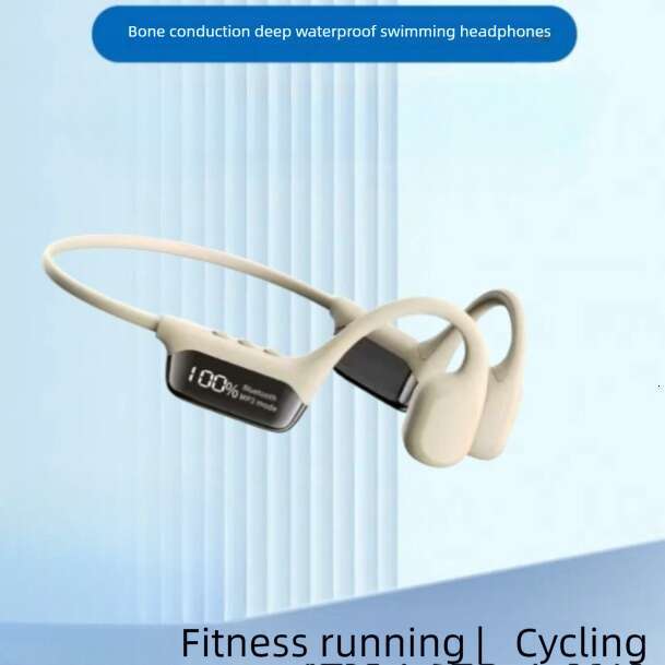 Famous Brand Cross Border Bone Conduction Bluetooth With Display Screen Waterproof Swimable G Memory Wireless Sports Headphones