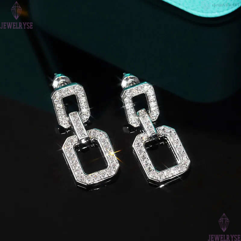 Long hollow Rectangle geometry designer Earrings stud for women Geometric Charm Earings with CZ Zircon Diamond Bling Crystal elegant Ear rings earring