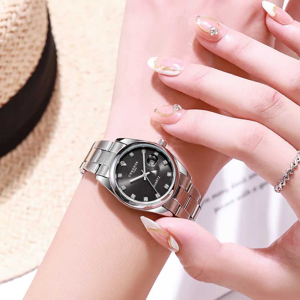 CHRONOS Womens Wristwatch Luxury Fashion Stainless Steel Watch for Ladies Elegant Waterproof Quartz Watches Gifts Reloj Mujer Y251212