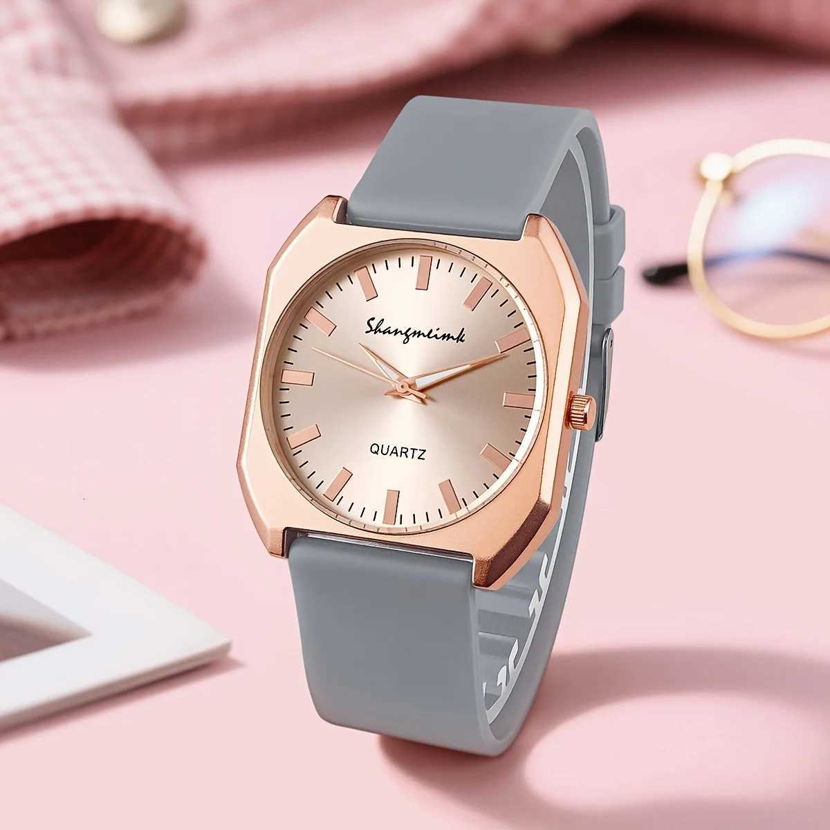 Fashion Square Womens Quartz Watch Casual Silicone Band Unisex Wristwatch Reloj Mujer Girls Clock Gift Y251212