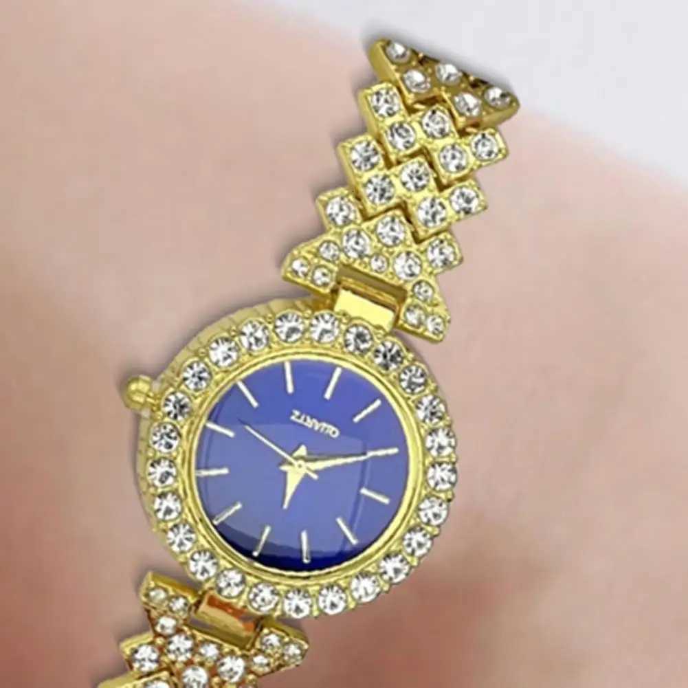 1 Set Women Jewelry Set with Gift Box Complete Collection of Quartz Watch Necklace Bracelet Ring Earring Set Golden Jewelry Gift Y251212