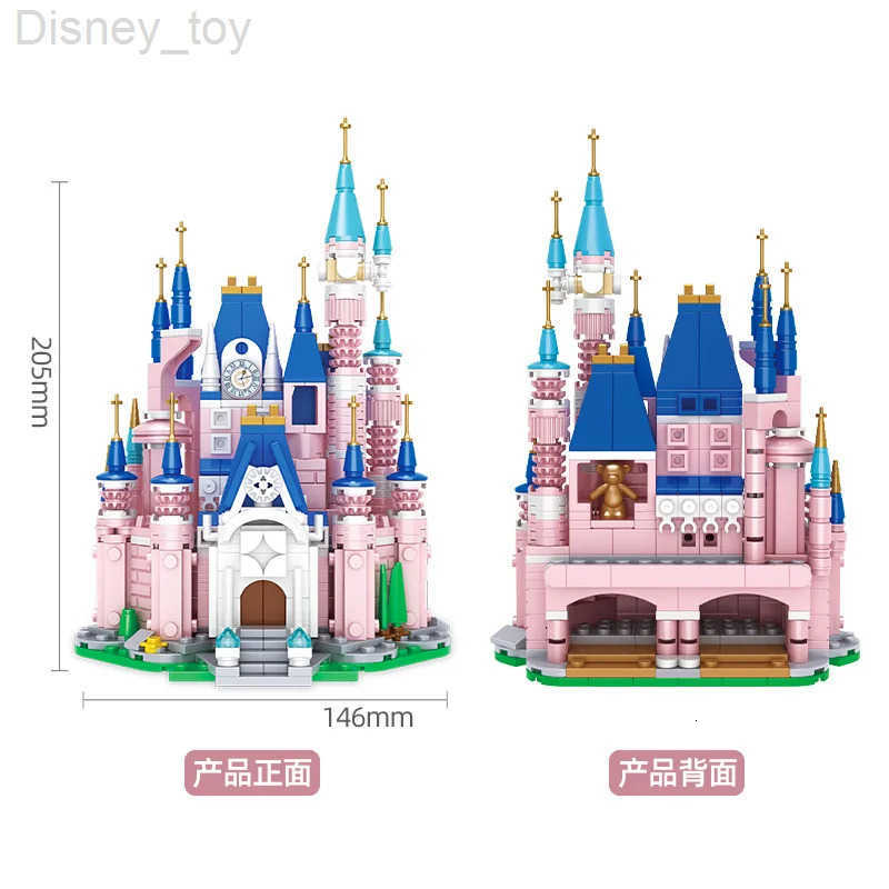 Disney Princess Castle House Building Blocks Kit Bricks Classic Cartoon Movie Animation Model Kids Girl Toys For Children Gifts H251212