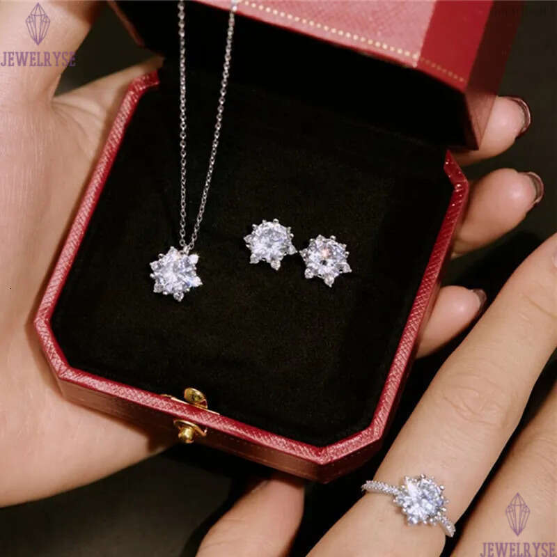 luxury bridal designer jewelry s wed for woman necklace earring ring 925 sterling silver round snake zirconia wedding necklaces rings earrings gift bo