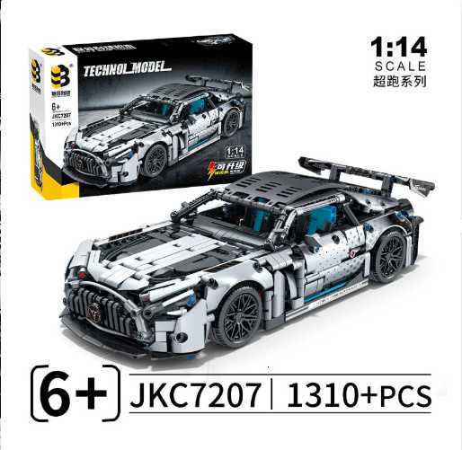 JKC7207 Silver Demon Sports Car Building Blocks, Trendy Toys for Boys, Children's Birthday Gifts C251212