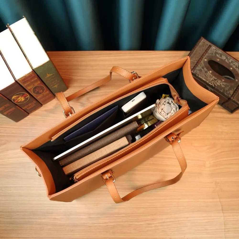 Stylish Large Capacity Laptop Tote Bag Professional Waterproof Large Capacity Bag Women Shoulder Bag for Office WorkT251212