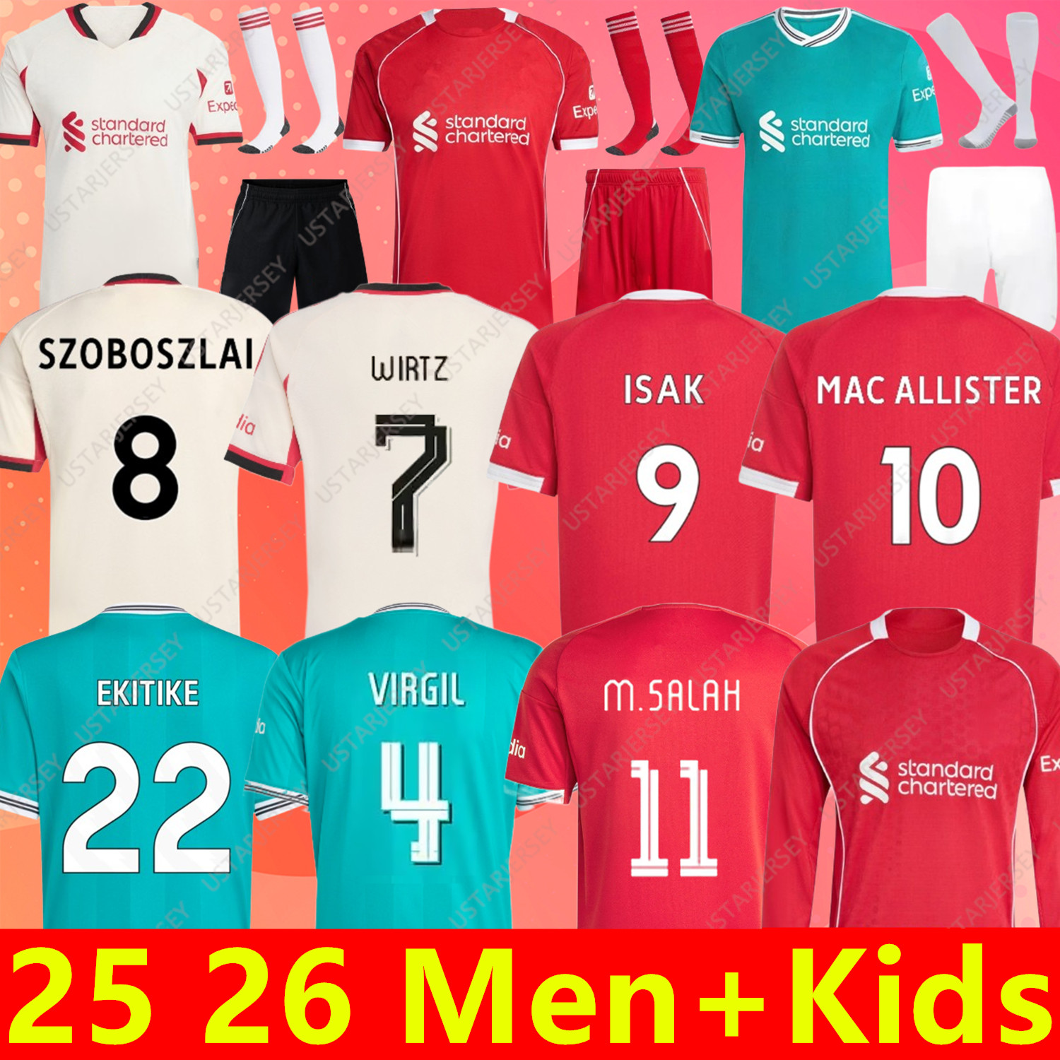 2025 2026 liverpool Mohamed ISAK WIRTZ EKITIKE SZOBOSZLAI MAC ALLISTER VIRGIL camiseta NGUMOHA SZOBOSZLAI EKITIKE long sleeve Soccer Jerseys 25 26 football jersey