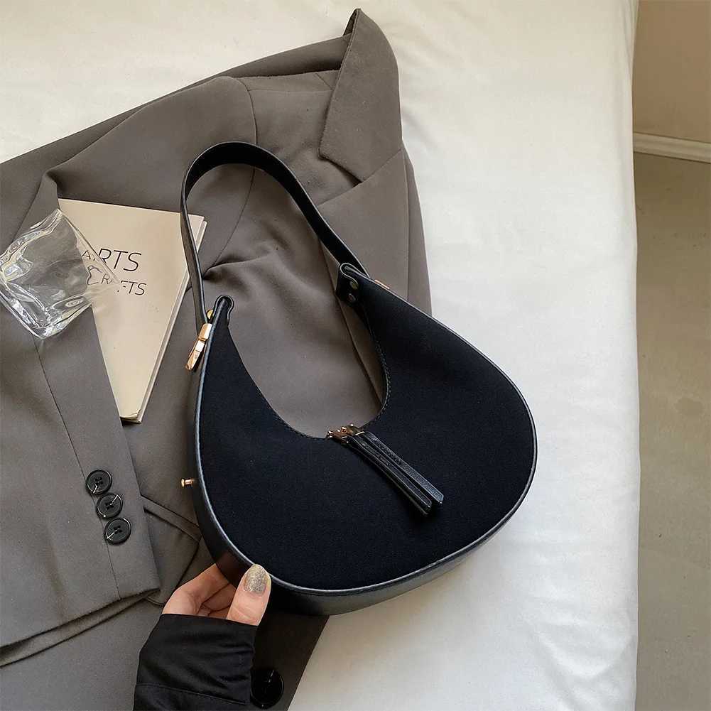 Wen Faux Suede Shoder Bag Small Tote Bag Large Capacity Elegant Shoder Purse Zip Closure Top Handle Bag Outdoor Travel Bag Y251211