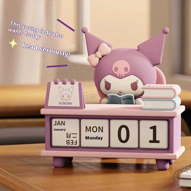 Sanrio Desk Calendar Series Anime Peripheral Exquisite Kuromi Pochacco Static Desktop Decorative ChildrenS Toy Gifts H2512121