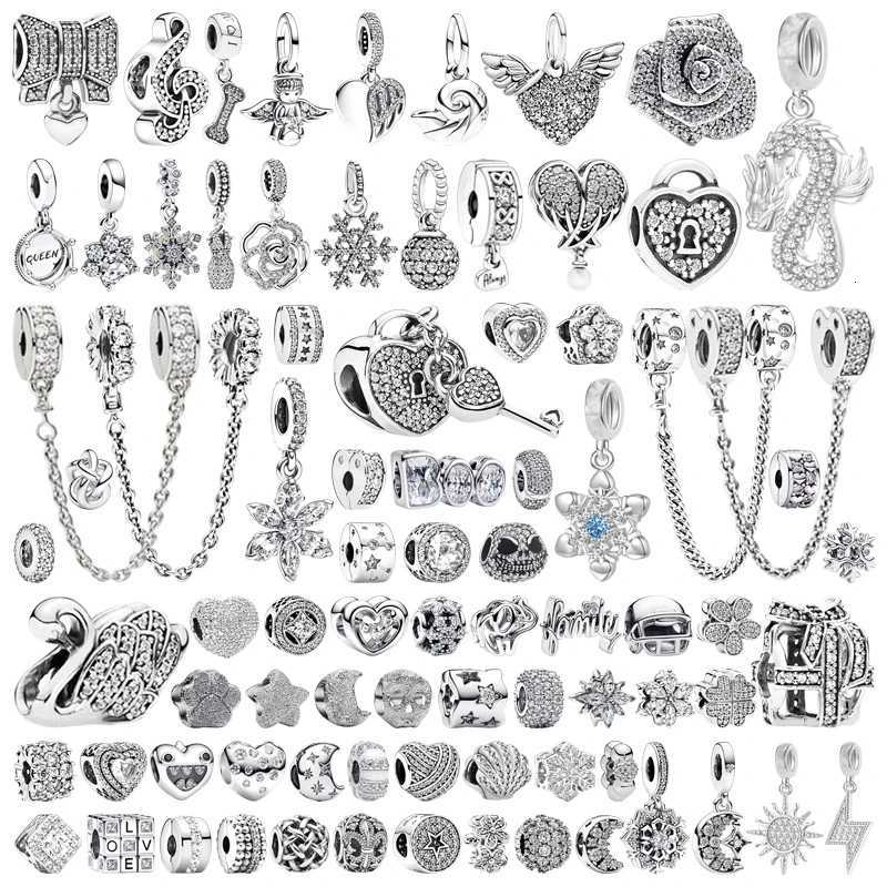 Hot S Sparkling Regal Crown Stones Enamel Clip Snowflake wer Charm Beads Fit Bracelet DIY Jewelry Y251212