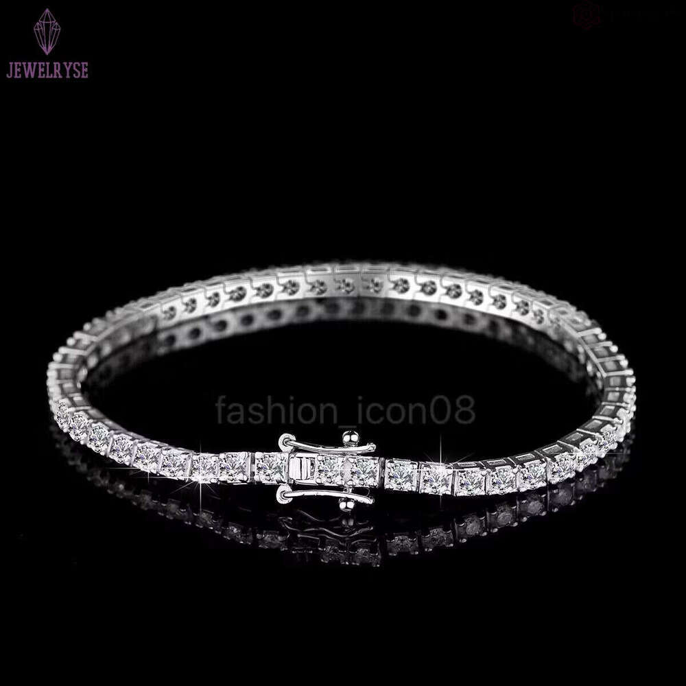 Men's Cuban Link Chain 8mm Solid Sterling Silver Hip Hop Necklace Iced Out Tennis Chain Jewelry Gift for Him