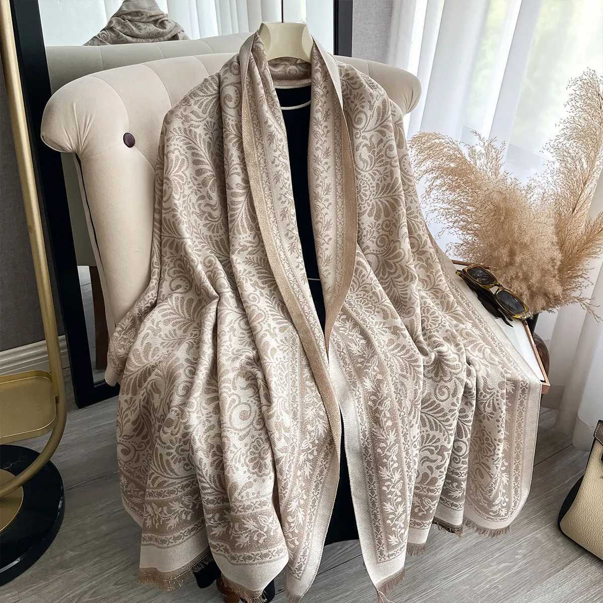 Elegant Muslim Women Long Hijab Scarf with Golden Thread Spring Autumn Sun Protection Shawl Wrap Decoration Headscarf Y251211