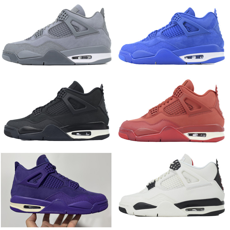 4S Canyon Purple Nigel Sylvester Brick by Brick Women Mens Sneakers Rare Air Shoes Black Cat White Cement Military Black Cool Grey Trainer Sport Shoes US13