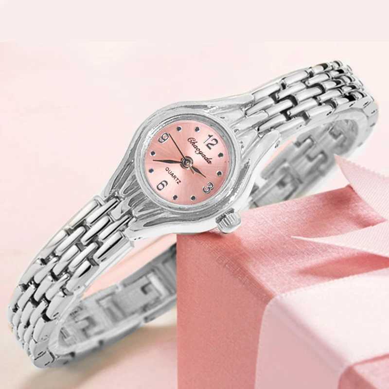 Ladies Gold Plated Watch Women Bracelet Quart Wristwatch Girl Analog Feminino Relojes Hour Luxury Watches Saati Clock Y251212