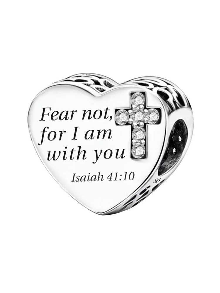 925 Sterling Sier Cross Prayer Pendant Charm Ball Suitable for Bracelets DIY Wens High Quty Fine Jewelry Y251212