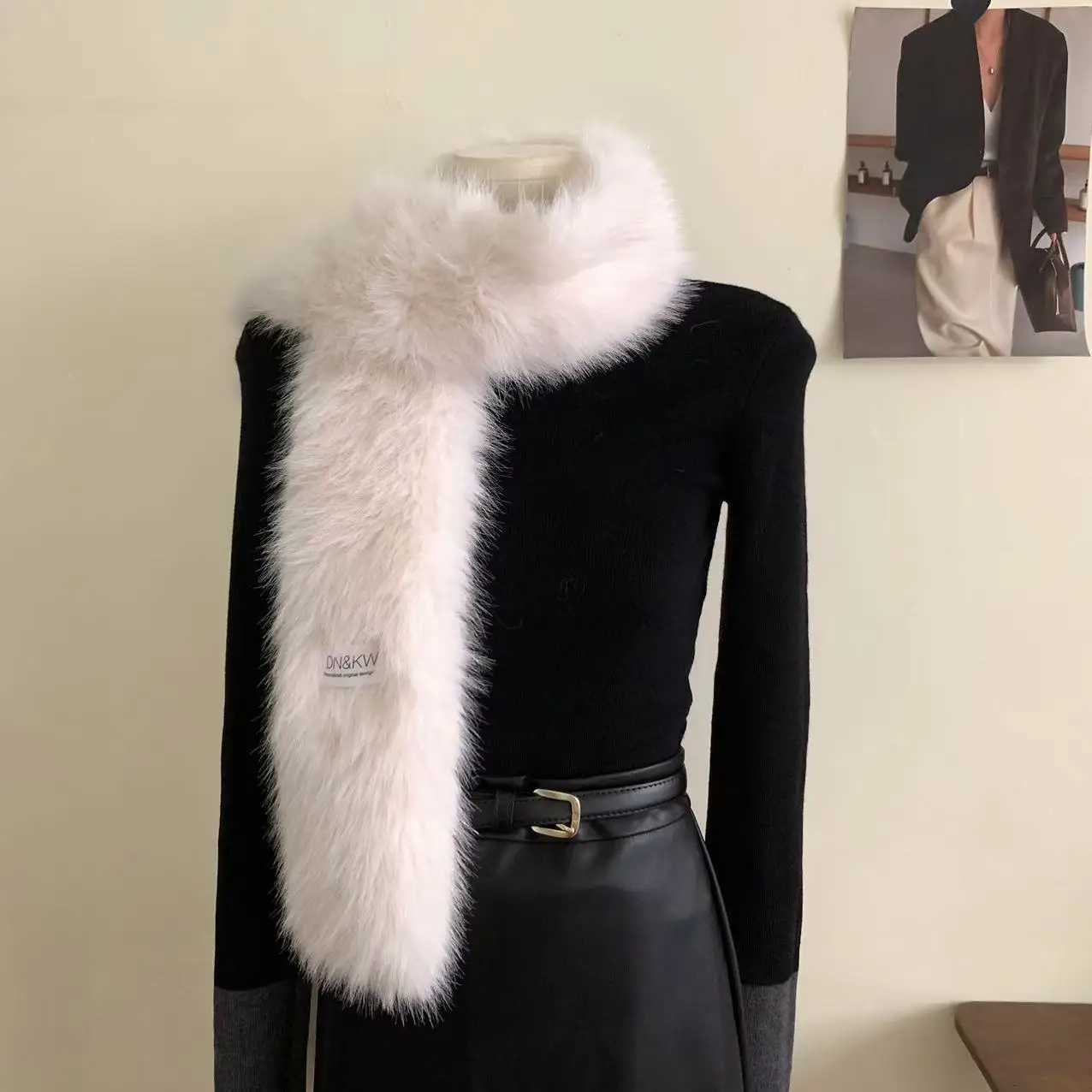 2024 Womens Winter Warm Shiny Mink Knitted Scarf Fashion Plush Thickened Scarf Lady Blanket Solid Color Scarves Y251211