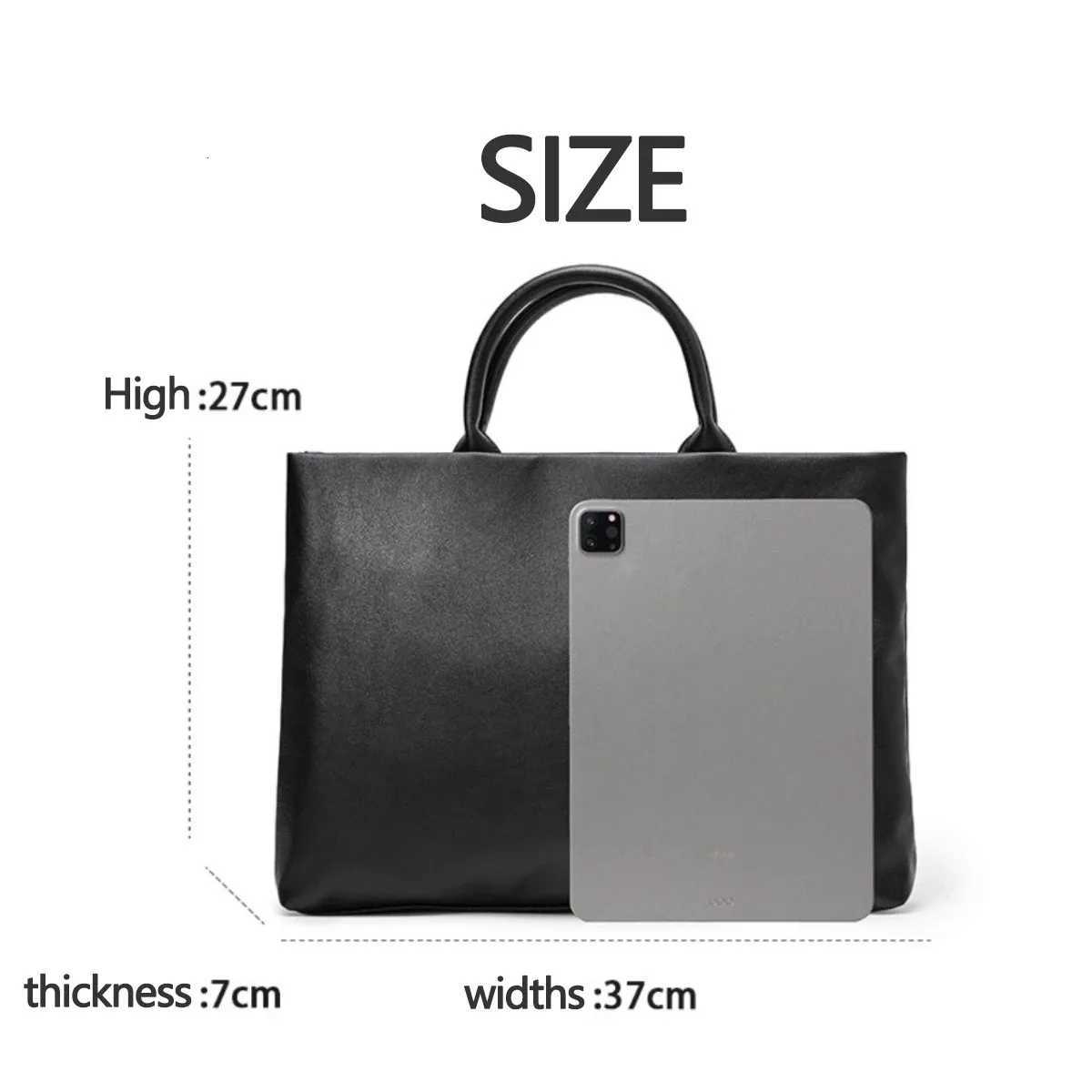 Luxury Leather Business Mens Handbags Travel Documents Computer Bag Briefcase Fashion Universal 14-inch Laptop Ipad 129 BagT251212