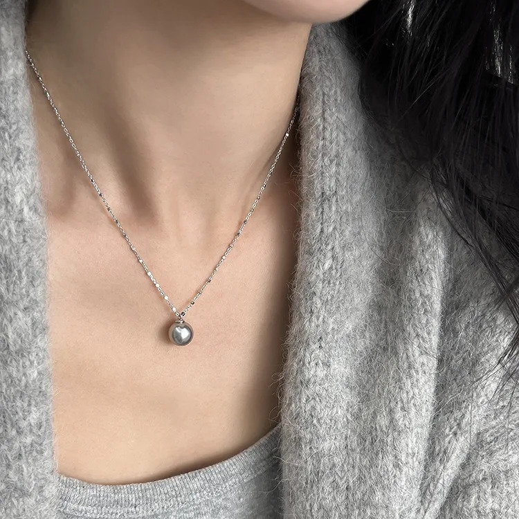 Pearl Necklace for Women Style Simple Temperament Collarbone Chain Niche High-end Feeling 251209