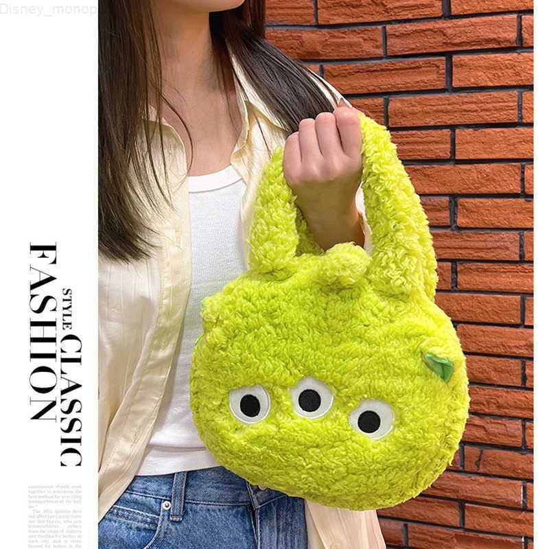 Disney Cute Cartoon Handbag Girl Plush Kawaii Winnie The Pooh Backpack Women Fashion Lotso Alien Large Capacity wallets Kid Gift H251212