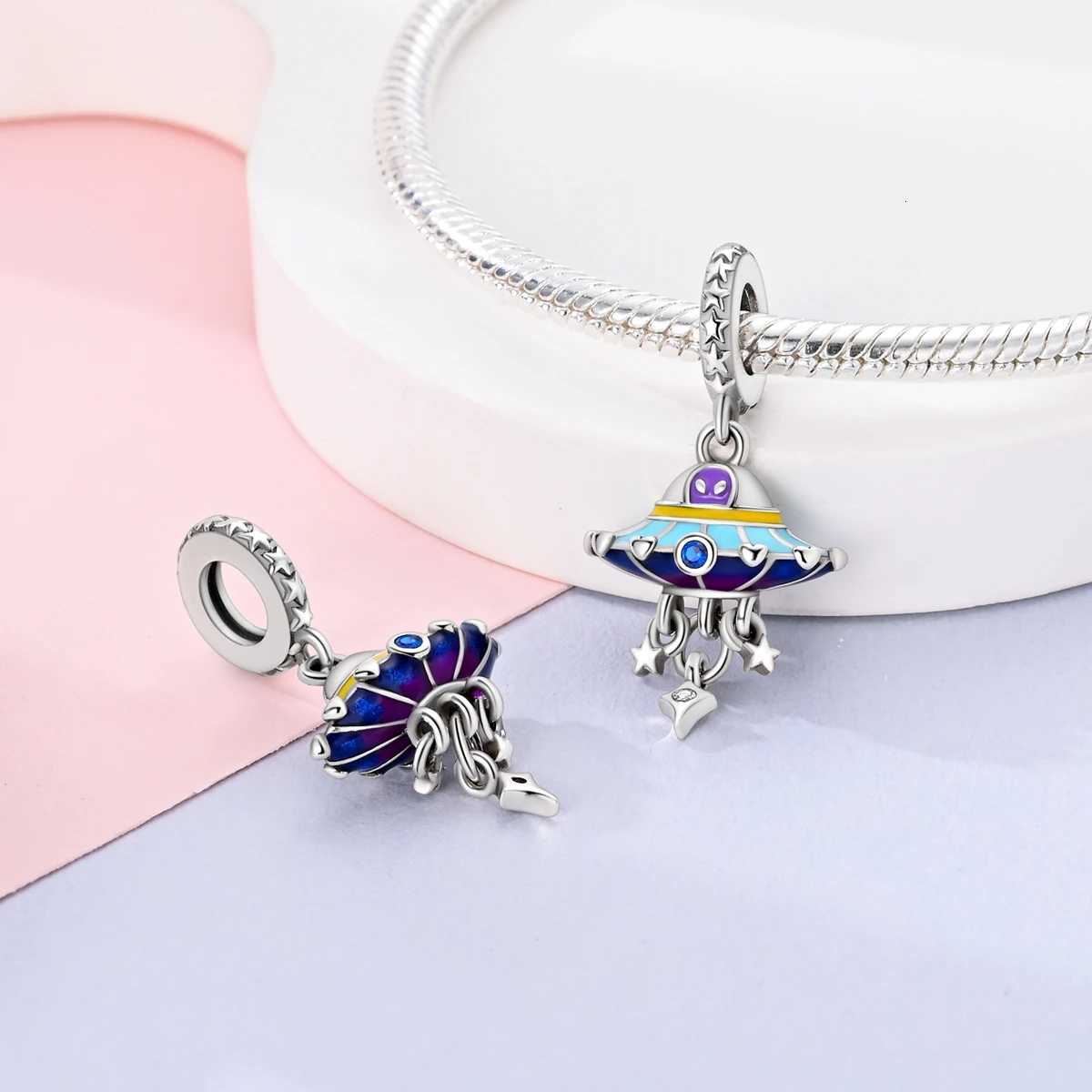 925 Sier Plated Dangle Charms Beads Fit Bracelet Diy Fashion Jewelry Making Y251212