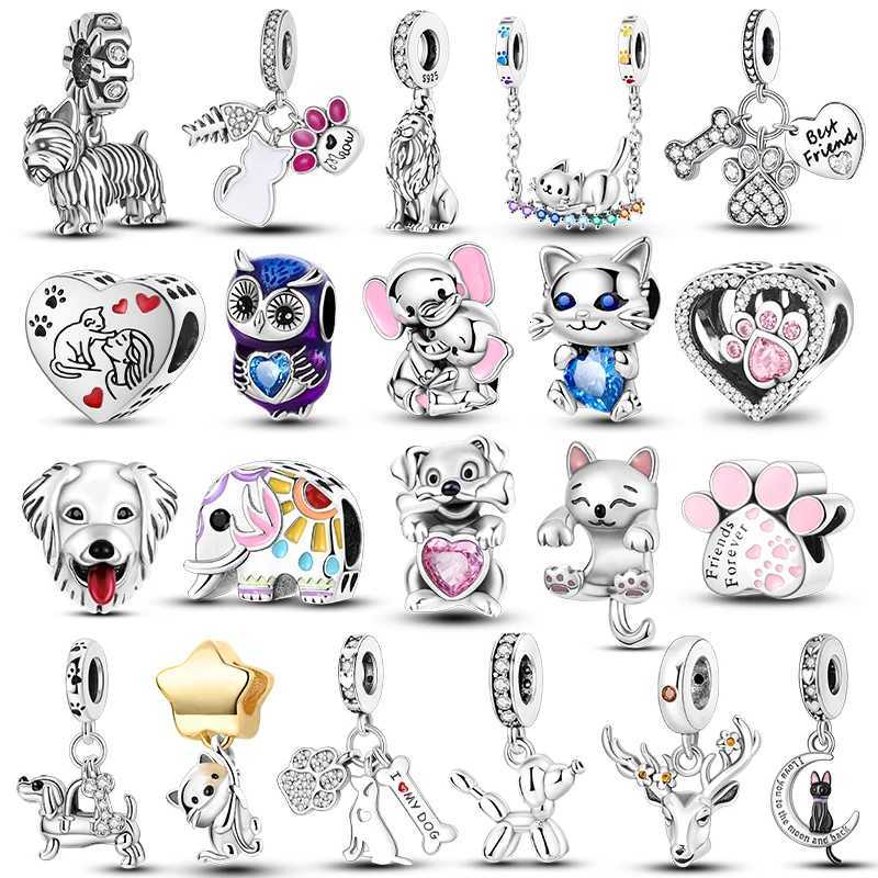 s Series Charms Beads 925 Sier Dog Cat Pets Fit Bracelet DIY ly Pendants For Wan Fashion Jewelry Y251212