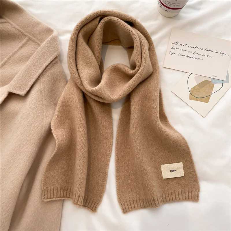 Knitted Scarf 2023 New Autumn Winter Warm Scarf Fashion Scarves Korean Version For Girl Boy Soft Neckerchief Cashmere Imitation Y251211