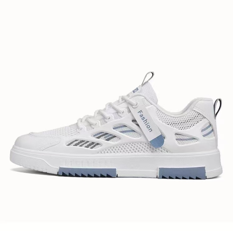 2025 Versatile White Shoes Summer New Breathable Mesh Shoes Men'S Sports And Leisure Board Shoes