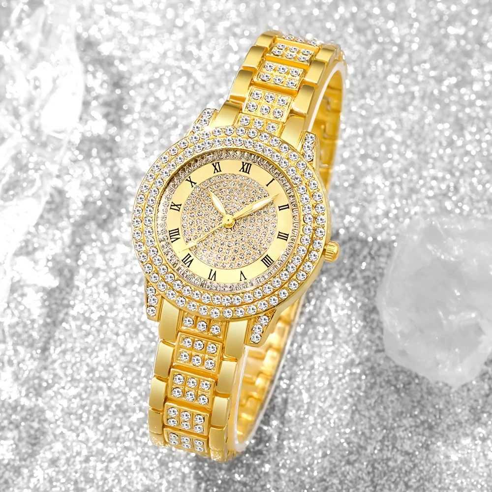 6pcs Fashion Womens Watches Jewelry Set Elegant Rhinestone Ladies Quartz Watch Reloj Mujer Girls Clock GiftWithout Box Y251212