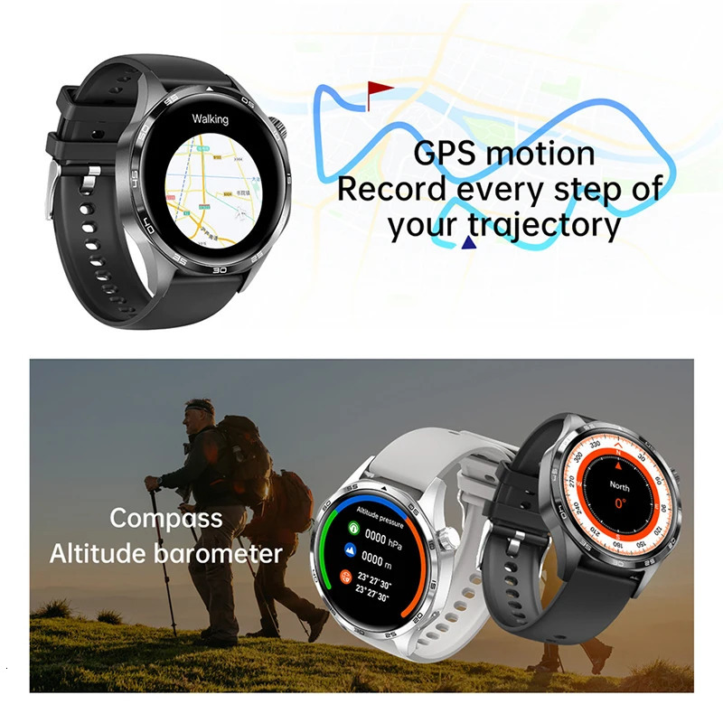 2025 GT5 Pro GPS Track Smart Watch Men 360360 AMOLED Screen NFC BT Call Waterproof Health Monitor Man Smartwatches IOS 251211