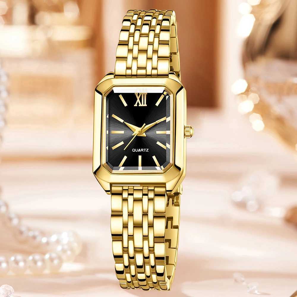 6PC Womens Casual Elegant Lines Scale Dial Quartz Watch Bracelet Necklace Earrings Jewelry Set Suitable for Daily Clothing Wear Y251212