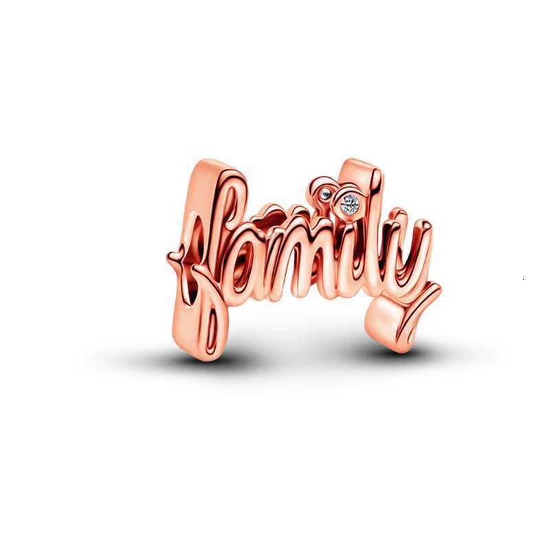 New Sparking Rose Gold Charm Beads Dangle European Snake Fit Sier Bracelet Necklace Beads For Diy Jewelry Wen Gift Y251212