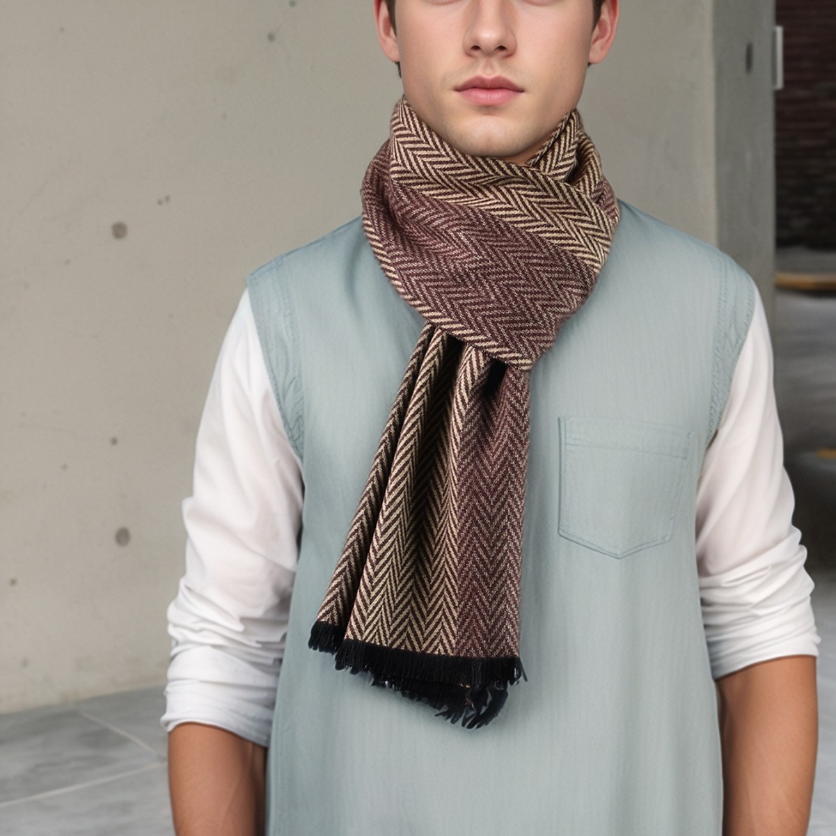 Outing Mens Business Scarf Luxury Print Neck Scarf Fashion Autumn And Winter Cashmere scarf Popular New Windproof Sand ShawlL251020