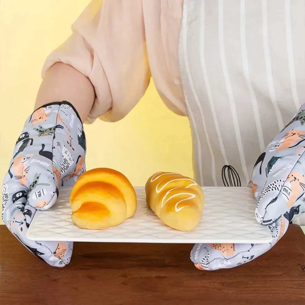 1pcs Heat-insating Gloves Anti-scald Microwave Gloves High Temperature Resistant Kitchen Baking Oven Gloves H251212