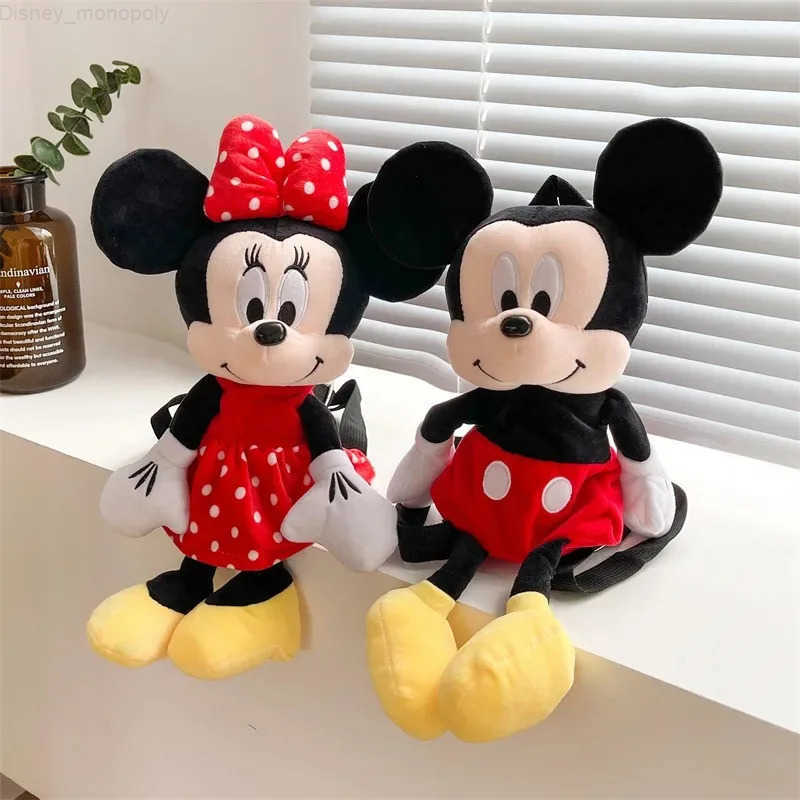 Disney New Student Childrens Backpack Cartoon Cute Mickey and Minnie Backpack Mobile Phone Bag Childrens Gift H251212