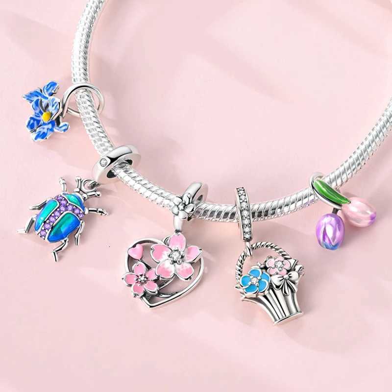 Spring Charms Beads Pendant 925 Sterling Sier wer Dragoy Mushro Charms Fit Bracelet Wan Man DIY Jewelry Y251212