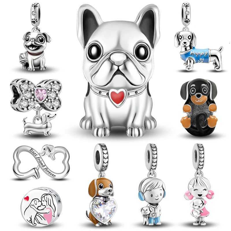925 Sterling Sier Cute Dog Kibala Octopus Charms Beads Fit Pan Bracelet Bangle High Quty DIY Jewelry Y251212