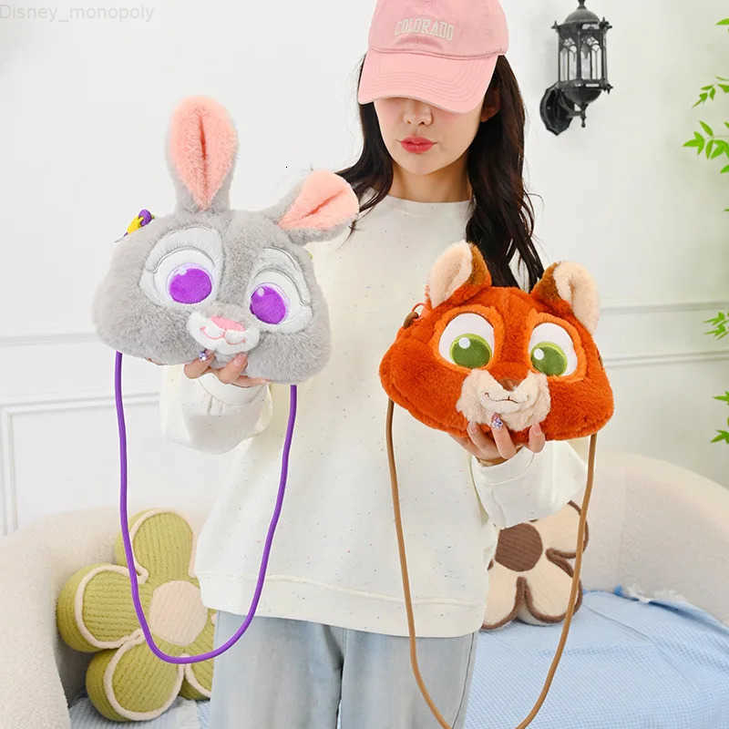 Disney Zootopia Plush Bag Nick Wilde Judith Laverne Hopps Cartoon Doll Crossbody Bag Couple Gift Birthday/Christmas Gift H251212