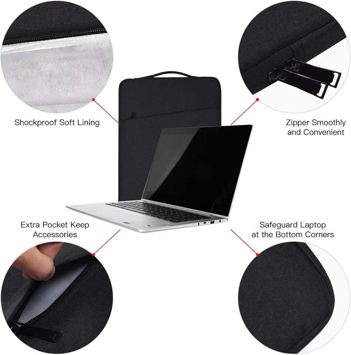 Laptop Sleeve Case Cover for Samsung Chromebook 133Surface Laptop Book 135 Dell Inspiron 13 HP Envy Pavilion 13 Acer Hand BagT251212