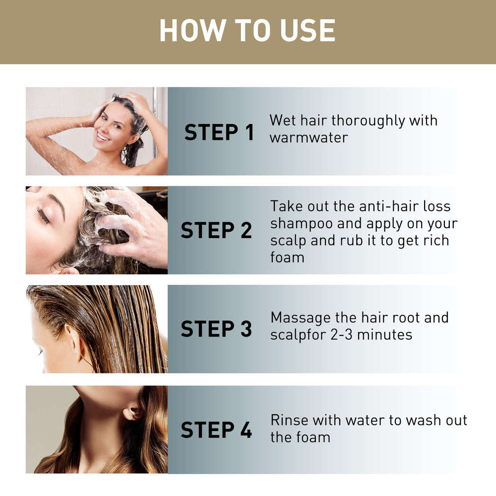 OUHOE Deep Cleansing Massage Scalp Strengthening Moisturizing Hair Shampoo