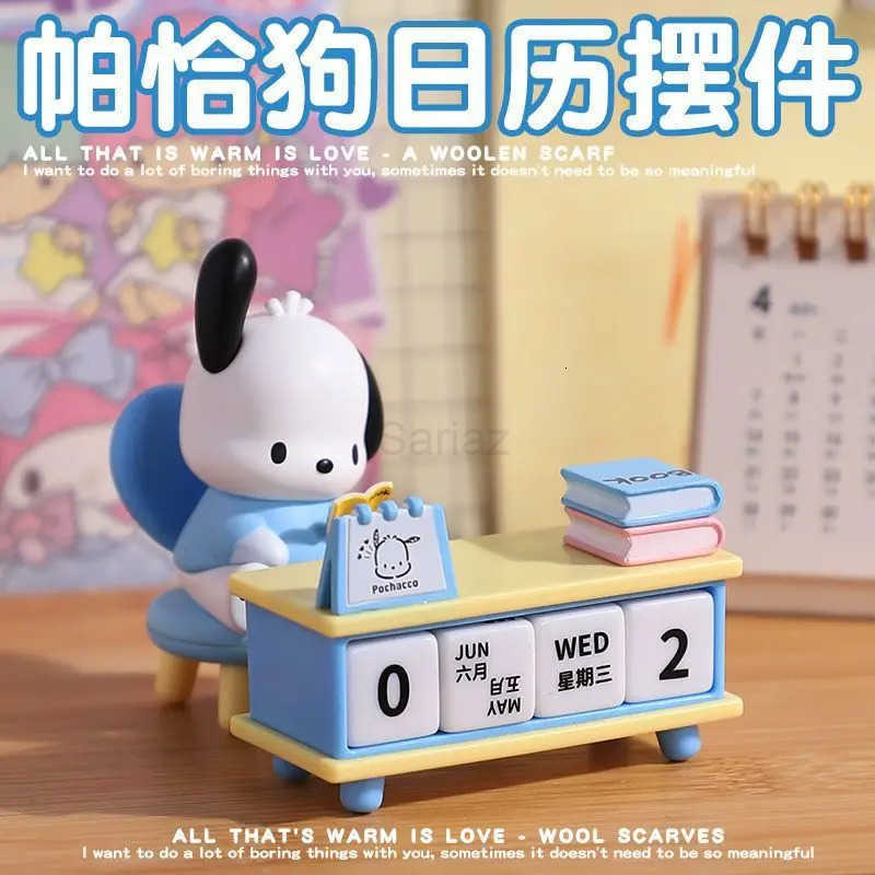 Sanrio Desk Calendar Series Anime Peripheral Exquisite Kuromi Pochacco Static Desktop Decorative ChildrenS Toy Gifts H251212