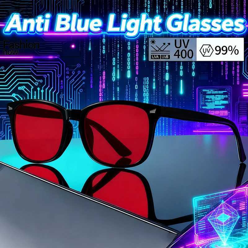 Anti Blue Light Read Sleep Glasses Men Women 2025 Luxury Brand UV400 Protection Eyeglasses Computer Gaming Red Light Lens Shades G251212
